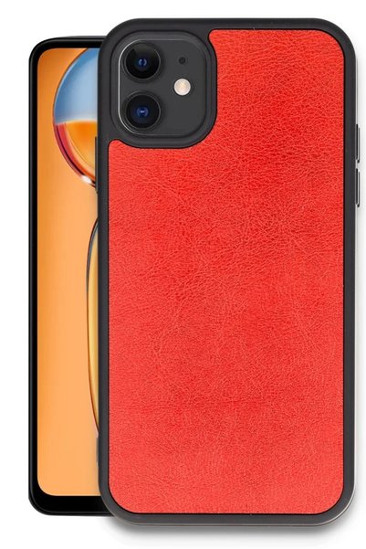 Bezos Apple iPhone 11 Compatible Case Aras Leather Cover - Red