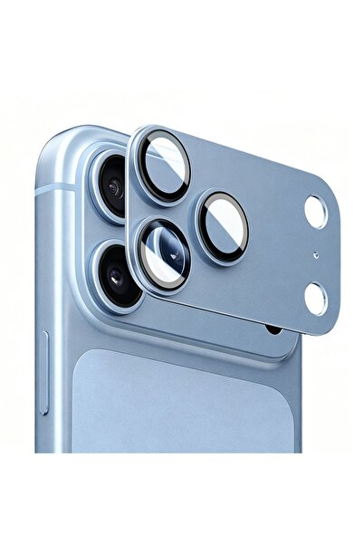 corcishop iPhone 18 Pro Max Uyumlu Kamera Koruyucu Lens Metal Temperli Cam Ka...