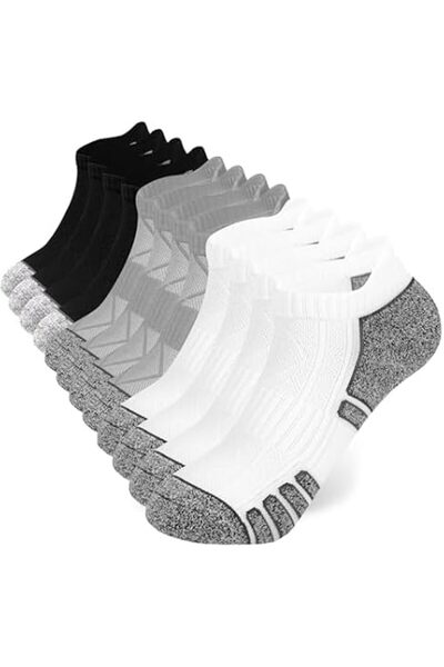 GENERAL 6 Pairs of Men's Sports Ankle Socks |   Cotton Cushioned Low Cut Athl...