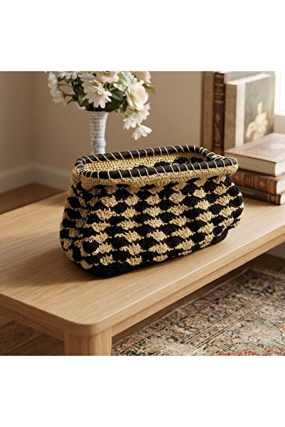 El Yapımı Örme Clutch Çanta