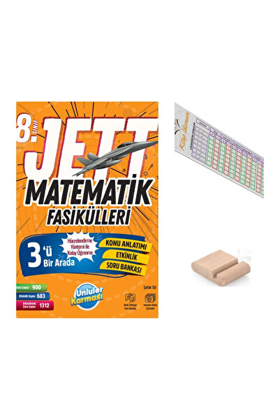 Ünlüler Karması 8.Sınıf Jett Matematik Fasikülleri LGS 2027+Telefon Tutucu+Çö...