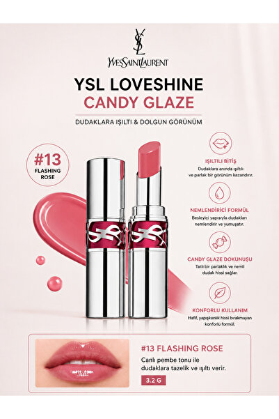 Yves Saint Laurent Loveshine Candy Glaze Lip 3.2 g – Dudaklara Parlaklık, Nem...