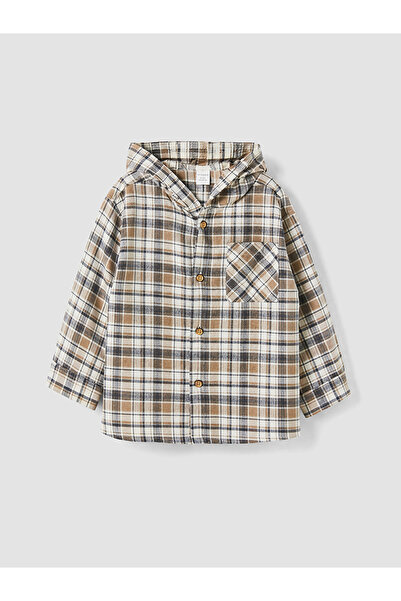 LC Waikiki Hooded Plaid Boys Shirt