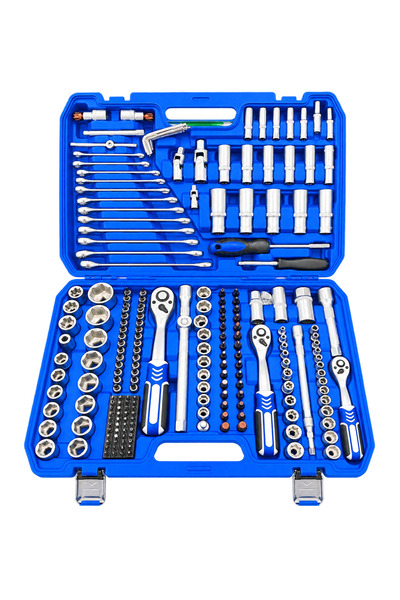 RAXTOR Ultra Güçlü 1/4 Ultra Güçlü Cırcırlı 216 Parça Lokma Anahtar Takımı Ot...