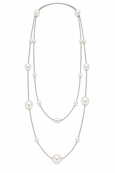 Alara Çetinkaya Women's Pearl Necklace Elegant Multiple Pearl Detailed Long Stylish Necklace