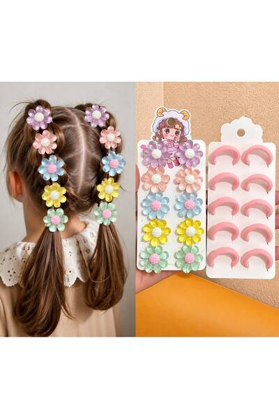 EMKSHOP Colorful Spring Flowers Hair Elastic Set