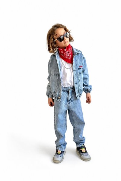 erayalpkids بدلة جينز للأولاد باللون الأزرق