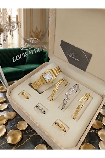 louis martin طقم نسائي من ماركه لويس مارتن الاصليه مع اساور وخواتم
