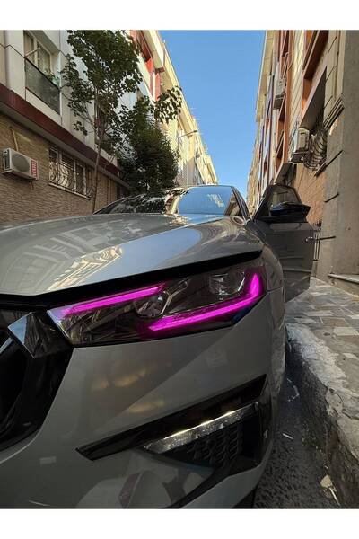ARKT STİCKER Skoda Scala Monte Carlo 2024-2026 Gündüz Led Mor