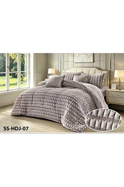 BIET ALMAFROSHAT Comforter Set with 6 Pieces Napa Fur Winter Soft Fur Bedding...