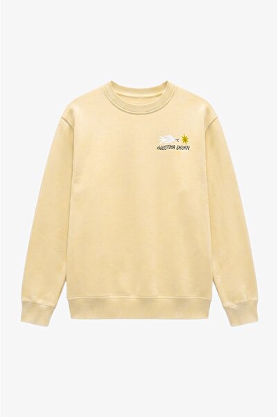 Havoş Sarı Agustina Shuan Baskılı Sweatshirt