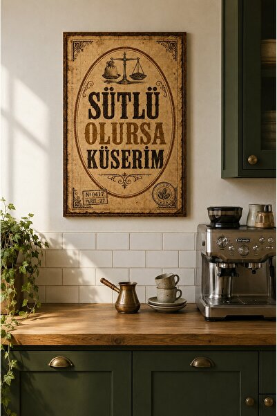 ZURİ DESİGN Kutak za kafu, okvir za slike, izgled MDF zidne slike, kolekcija ...