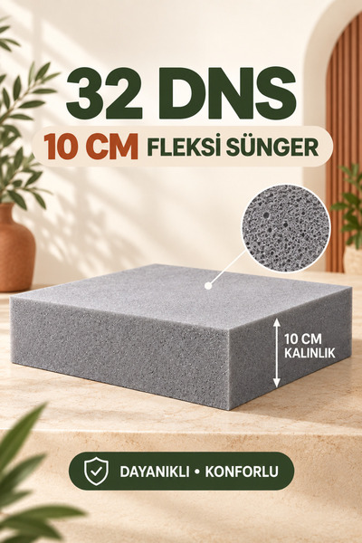 OVİSCO 32 DNS 10 cm Fleksi Sünger – Özel Ölçü Kesim, Koltuk Döşeme, Minder ve...