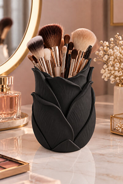Belupa Decorative Tulip Shaped Brush Holder Pen Holder Makeup Table Organizer...