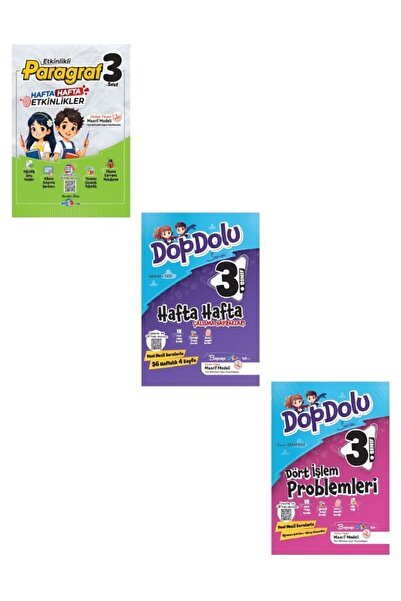 Mavi Boncuk 3. Sınıf Paragraf - Problemler - Çalışma Yaprakları (3 Kitap)