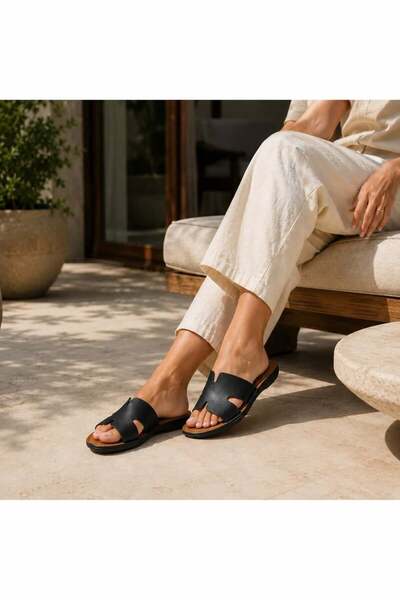 rs riva shoes نعال نسائية من الجلد مريحة للاستخدام اليومي في الصيف والشاطئ وا...