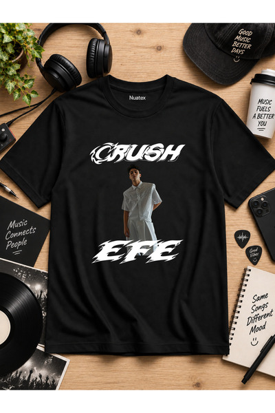 NUATEX Unisex Regular Kalıp CRUSH ARDA EFE MİLAN MİRAÇ BARIŞ OĞUZHAN BATU Öze...