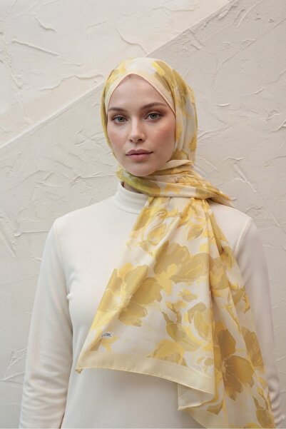 YILDIZ SCARFS شال قطني مستورد بنمط أهنك - زهرة الليمون