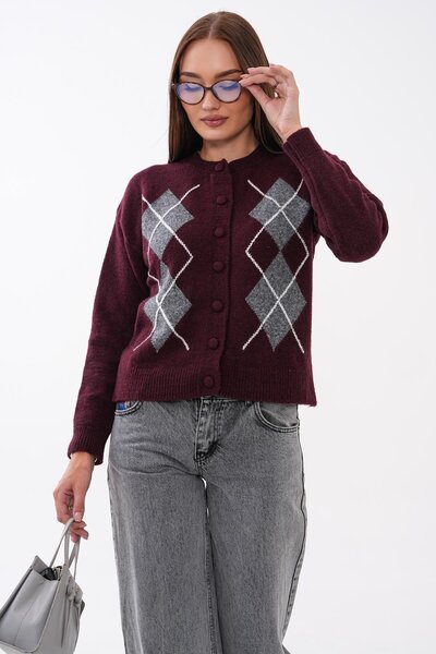 DazzUp Women's Argentine Patterned Cardigan
