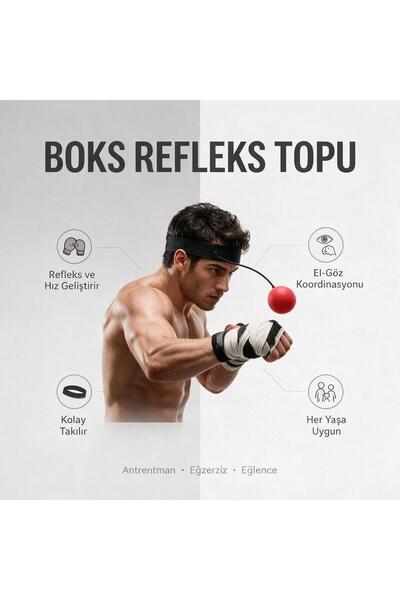 Genel Markalar Kafa Bandı Boks Refleks Topu Hız ve Koordinasyon Geliştirici A...