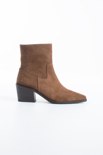 dericia shoes Violet Kadın Hakiki Deri Taba Süet Western Bot