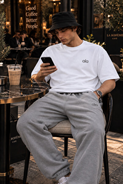 JAWÜ FASHION Σετ φόρμας με βαμβακερό μπλουζάκι με στάμπα Ala, υπερμεγέθη, Pre...