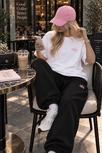 JAWÜ FASHION Σετ φόρμας με βαμβακερό μπλουζάκι με στάμπα Ala, υπερμεγέθη, Pre...