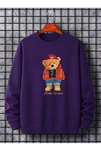 orwen life est. 2022 Unisex Plush Teddy Bear Printed Crew Neck Sweatshirt – W...