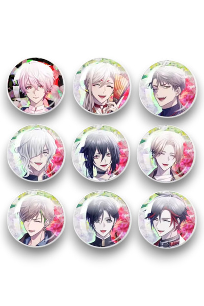 Major Selection 9 R.I.P. Otome Oyunu 44mm Buton Rozet Seti - 9'lu Minami Koyo...