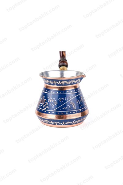 Generic Brand Copper Coffee Pot Erzincan Handcrafted Chubby (for 6 People)