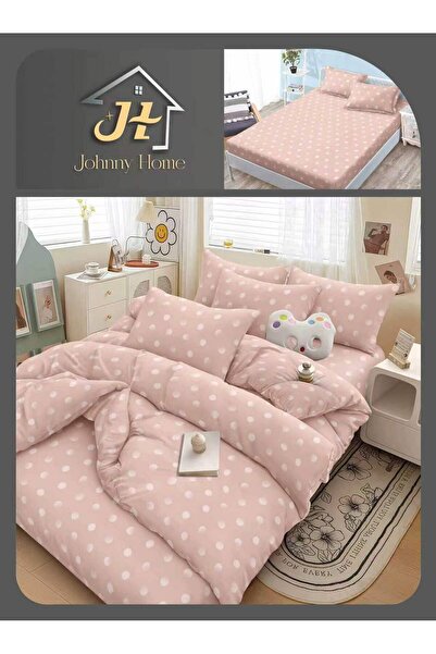 CasaDesteapta.ro Lenjerie de Pat Bumbac Satinat 2 Persoane 4 Piese cu Elastic...