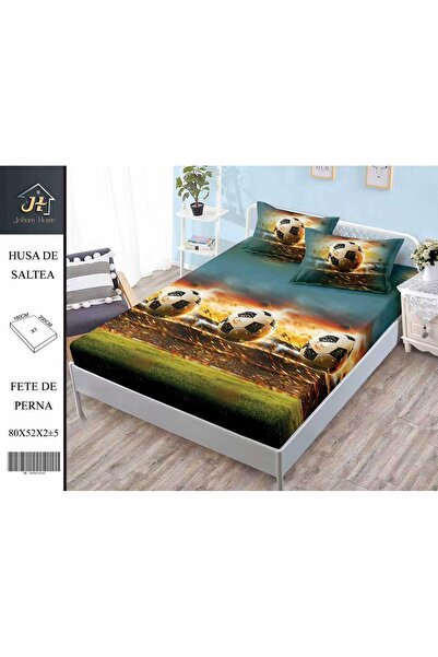naniland.ro Husă de Pat Finet 2 Persoane 3 Piese cu Elastic 180x200 cm, Model...