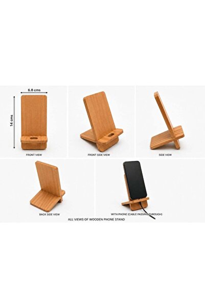 Generic Wooden Mobile Phone Stand | Foldable & Stable Desk Phone Holder with ...