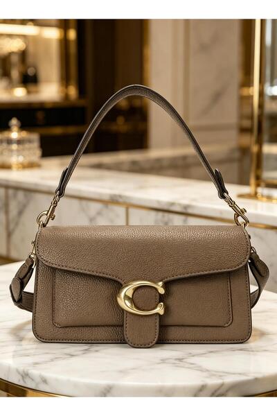 My Coach Tabby Polished Pebble Leather Top Handle Shoulder Bag Handbag Messen...