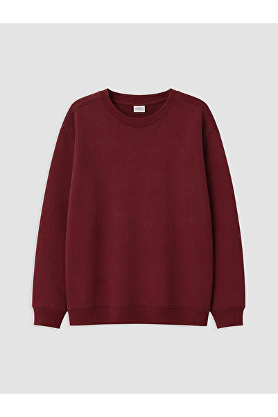 LC Waikiki Bordo Erkek Çocuk Kalın Sweatshirt