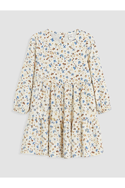 LC Waikiki Lcw Kids Ecru Floral Girl's Dress with Nevavm Difference