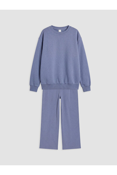 LC Waikiki Blue Girls' Tracksuit Set