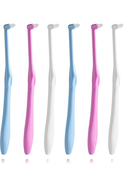 LOVEWEE 6 Pcs Tufted Interspace End-Tuft Tapered Soft Trim Wisdom Gap Toothbr...