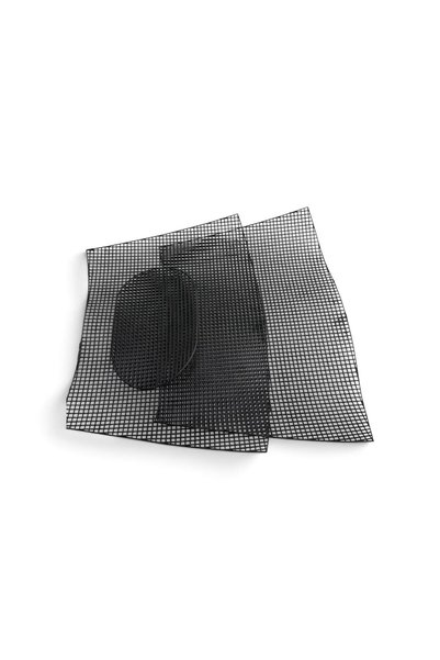 hobi dünyası evim Plastic Bag Canvas Set (3 Pieces) Black