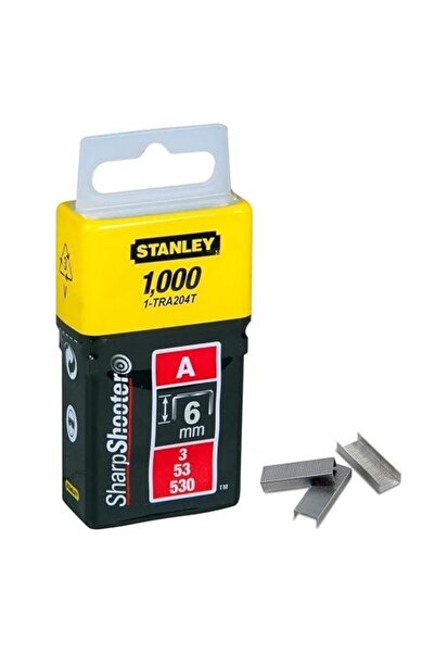 STANLEY SINCE 1913 Stanley 1-Tra204TBt Type A Staples, Silver, 6 Mm, Set Of 1...