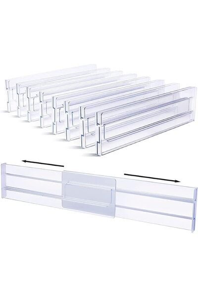SKY TOUCH SKY-TOUCH 8 PACK Drawer Dividers Organizer, 27.5-52cm Adjustable Dr...