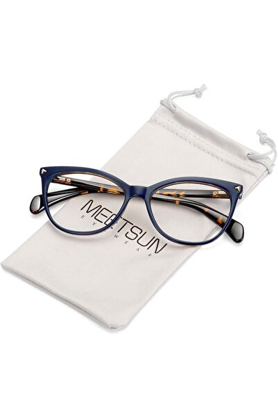 MEETSUN Non Prescription Glasses Frames For Women，Retro Cateye Fake Eyeglasse...