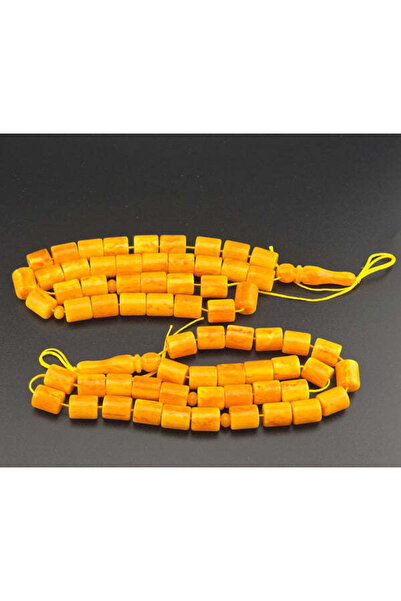kamins collection Russian Amber Tasbih – Honey Gold Barrel Beads