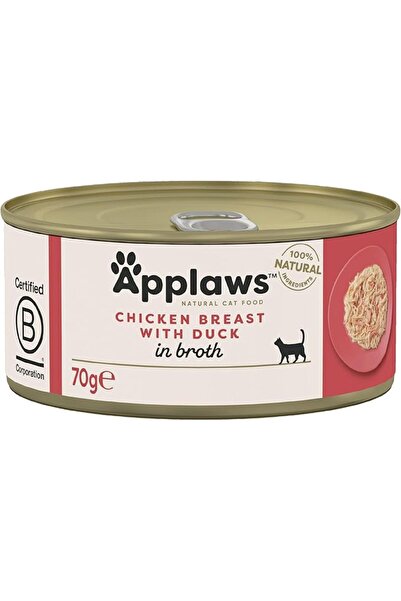 Applaws طعام القطط الرطب بالدجاج ومرق البط 70 جرام