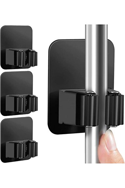 DMG TECH حامل مكنسة مثبت على الحائط، عبوة من 4 قطع، حامل مكنسة محسن من DMG، ح...
