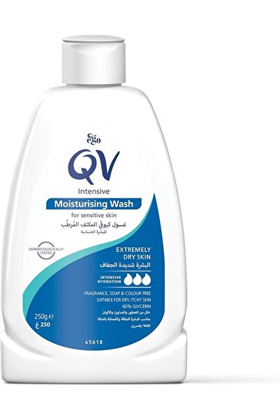 QVT QV Intensive Moisturising Wash 250g | Soap-Free, Hydrating Cleanser for E...