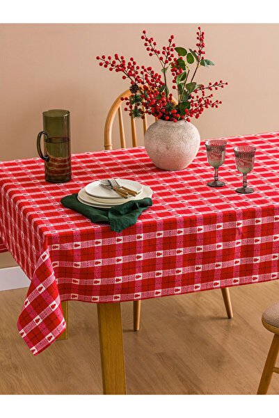 LC Waikiki Two Mt Shop Quality Lcw Home Red Jacquard Patterned 150X200 cm Tab...