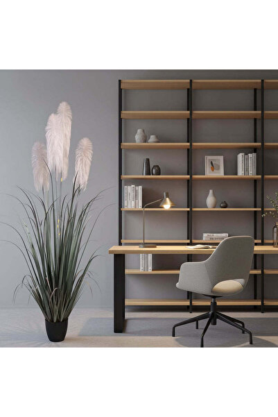 Alista Home Plantă artificială, iarbă ornamentală, 240 cm, cu 5 fire, tip tre...