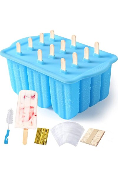 GENERAL Popsicle Molds Silicone BPA-free,12 Pieces Popsicle Trays for Freezer...