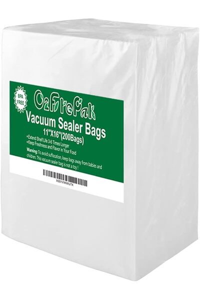 O2frepak Gallon 11"x16" Vacuum Sealer Bags 200ct for Food Storage